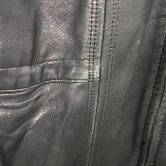 Danier Men's Black Leather Jacket with Quilt Zip out Lining Size 40/XL - Picture 5 of 15